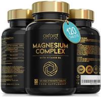 Advanced Vegan Magnesium Tablets | Magnesium Supplements for Restless Leg Syndrome Relief, Leg Cramps & Calm Sleep | Magnesium Citrate, Oxide & Vitamin B6 | UK Made Magnesium Supplement (240 Tablets)
