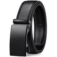 BOSTANTEN Leather Ratchet Belts for Men - Ratchet Mens Belt 1 3/8" with Adjustable Automatic Buckle - Fit for Jeans, Suits and Every Occasion