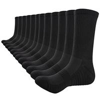 TANSTC Mens Socks Wicking Breathable Cushion Comfortable Casual Crew Socks Outdoor Multipack Performance Hiking Trekking Walking Athletic Socks 5/6 Pairs