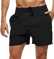 YuKaiChen Men's Swim Shorts Swimming Trunks Board Shorts Water Repellent Quick Dry Surfing Beach Shorts with Zipper Pockets and Mesh Lining