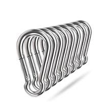 Spring Snap Hooks, 304 Stainless Steel Metal Clip Heavy Duty Rope Connector Small Snap Clamp Key Chain Link Buckle for Hammock Swing Set Outdoor Travel Camping Fishing Hiking