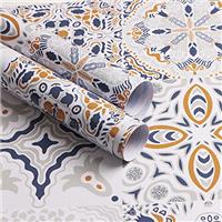 Timeet Self Adhesive Wallpaper - Blue 40x1000cm Peel and Sti