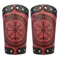 HiiFeuer Medieval Embossed PU Leather O Ring Belt, Retro Ren