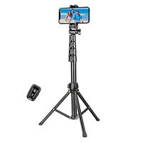 YOTOCversion 1.7 Meter/67 inch Phone Tripod Stand & Bluetooth Selfie Stick Tripod, Cellphone Tripod with Bluetooth Remote, Compatible with iPhone 16/15/14/13/12/12 pro/11/11pro/8