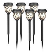 CMCQ Outdoor Garden Solar Lights, 6 Pack Auto On/Off Solar Stake Lights for Patio Yard Grassland
