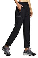 Libin Women's Hiking Trousers Waterproof Quick Dry Walking Pants Outdoor Elastic Waist Camping Travel Safari Rain with Zipper Pockets
