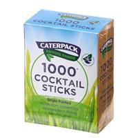 Caterpack Enviro Range Cocktail Sticks, Fully Recyclable and Biodegradable, Made from sustainably sourced Birchwood. Perfect for BBQ's/Parties/Food Services, 1000 Pack