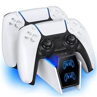 OIVO PS5 Charging Station - 2H Fast Controller Charger for PlayStation 5 DualSense, Upgrade Charging Dock With 2 Types of Cable for Dual Controllers