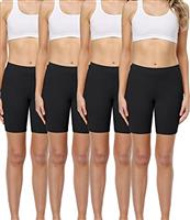 wirarpa Ladies Anti Chafing Shorts Womens Boxers Underwear Cotton Cycling Shorts Leggings for Under Dresses 4 Pack