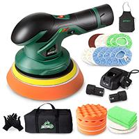 BATOCA - Cordless Car Buffer Polisher - with 12V Lithium Rechargeable Battery Brushless Polisher with Variable Speed, 2pcs 2.0Ah Portable Wireless Buffer Kit for Buffer/Polisher/Sander