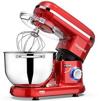 Stand Mixer, Vospeed Food Mixer Dough Blender, 6 QT 1500W Electric Cake Mixer with Bowl, Beater, Hook, Whisk, Egg Separator & Silicone Spatula, Dishwasher Safe (Silver)