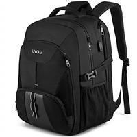 Extra Large 50L Travel Laptop Backpack,Water Resistant Work Backpacks Bag with USB Charging Port, Anti Theft Big Business Backpack, 17 inch Computer Rucksack for Men Women College School Gift -Black
