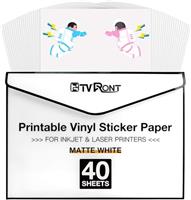 HTVRONT Printable Vinyl for Inkjet Printer & Laser Printer, 15 Pcs Glossy Sticker Paper & Printers a4, Waterproof & Dry Quickly Printable Vinyl Sticker Paper for HP, Epson and other Printer, 216x280mm