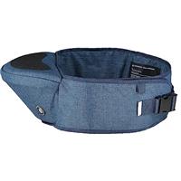 Hippychick Hipseat Baby Carrier, Lightweight Back-Saving Support Waist Stool, Adjustable Strap, Can Carry 6-36 Months Child, Denim Black
