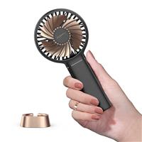 Funme Handheld Fan 2023 New Mini Portable Fan with 5000 Battery Rechargeable 3.5-20H Working Time 4 Speeds Silent Powerful Foldable Fan for Girls Travel and Home Black