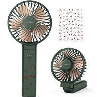 Funme Handheld Fan Rechargeable Powerful Fan Strong Wind Quiet Portable Fan [One Touch Power Off/Washable/Low Battery Reminder] 4 Speed Foldable Lightweight USB Desk Fans for Travel Home Outdoor