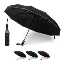 KEPLIN Folding Travel Umbrella Compact with Case Auto Open Close Handle, Windproof Strong, Golf 10 Ribs, Folding, Compact Windproof Umbrella