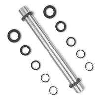 Super Kitchen Adjustable Stainless Steel Rolling Pin with Silicone Thickness Guide Rings- Non-Stick Pastry Dough Roller for Fondant, Pizza, Pasta- Baking Accessories, Dishwasher Safe