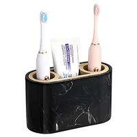 Shinowa Toothbrush Holder,Premium Toothbrush Organizer,Bathroom Storage Organizer for Electric Toothbrush, Toothpaste, Razor, Comb, Ink Black