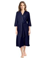 NY Threads Lightweight Women Dressing Gown, Soft Cotton Blend Kimono Robe Perfect for Loungewear and Sleepwear