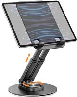 Portable Tablet Stand-Klearlook Adjustable Height/Angle Foldable iPad Stand up to 12.9",Aluminum Phone Tablet Holder Compatible iPad Pro/Mini/Air,iPhone 13 Pro Max,Galaxy Tab,Switch, 4-13"Device