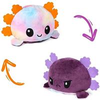 Thedttoy Reversible Axolotl Plushie Cute Axolotl Soft Toy Happy Angry Mood Changing