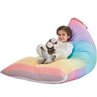 Nobildonna Stuffed Animal Storage Bean Bag Chair Cover Only for Kids and Adults, Extra Large Beanbag Without Filling Plush Toys Holder and Organizer- Premium Canvas 250L