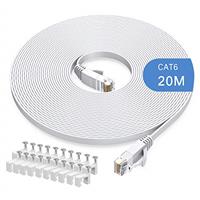 Gulaey Ethernet Cable, Long Internet Cables High-Speed Patch Cord Flat Design 1Gbps for 250Mhz/s UTP for Console, PS3, PS4, PS5, Switch, Router, Modem, Patch Panel, PC, TV, Home Office