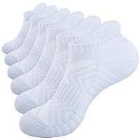 TMANI Trainer Socks Cushioned Ankle Performance Anti-Blister Sport Socks for Men Women Breathable Cotton Running Walking(6 Pairs)