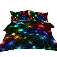 BlessLiving AB Triangle Retro Neon Duvet Cover - Hot