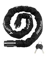 Sportneer Bike Chain Lock Heavy Duty Bicycle Lock 8mm Dia Thick High Security Anti-Theft Cycling Locks Uncuttable Portable with 2 Keys for Scooter, Bike, Motorcycle, Door, Gate, Fence, Grill