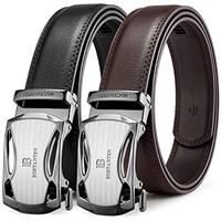 BOSTANTEN Leather Ratchet Belts for Men - Ratchet Mens Belt 1 3/8 with Adjustable Automatic Buckle - Fit for Jeans, Suits and Every Occasion