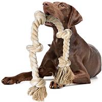 Fida Dog Rope Toys for Large/Medium Aggressive Chewers, Tough Chew Toy with Easy Hold Handle, Indestructible Natural Cotton Rope, Tug of War Dog Pull Teeth Cleaning