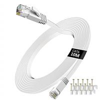 Lemeend Ethernet Cable,Cat6 Gigabit Lan Network RJ45 High-Speed Patch Cord 250Mhz Flat Design 1Gbps 