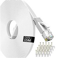 Lemeend Ethernet Cable,Cat6 Gigabit Lan Network RJ45 High-Speed Patch Cord 250Mhz Flat Design 1Gbps for PC/Xbox/PS4/PS5/Modem/Router