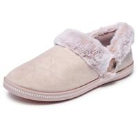 Skechers Women's Cozy Campfire Fresh Toast Slipper, Blush Microfiber/Faux Fur, 6 UK