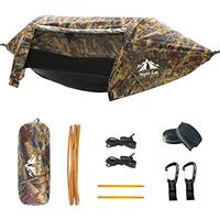 Night Cat Hammock Tent with Mosquito Net Waterproof Rainfly for 1 Person Hiking Camping in Garden Backyard Wild