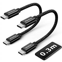 CLEEFUN USB C to USB C Cable, USB Type C 60W 20V/3A PD Fast Charging Lead for Samsung Galaxy