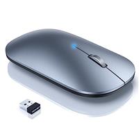 TECKNET Bluetooth Mouse, Rechargeable 2.4G Wireless Mouse for Laptop, Tri-mode Slim Silent Computer Mouse 4000 DPI Portable for Macbook/iPad/Android/Windows/Linux (Black)