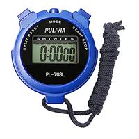 PULIVIA Sports Stopwatch Timer Lap Split Digital Stopwatch with Clock Calendar Alarm, Large Display Shockproof Stopwatch for Coaches Swimming Running Sports Training
