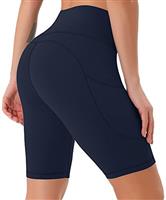 JOYSPELS Womens High Waisted Sports Shorts - Running Shorts with Sides Pockets, Non See Through Yoga Cycling Shorts for Women