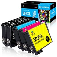 LeciRoba 502XL Ink Cartridges for Epson 502XL and 502 - Multipack for Epson XP-5100/5105/5150/5155 and WF-2860/2865/2880/2885 (5-PACK)