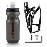 OSIGEI Bike Water Bottle Cage and 21oz Bike Water Bottle Set Lightweight Bike Bottle Holder with Screws - Premium BPA Free Sports Bottle for Road Mountain and Kids Bikes