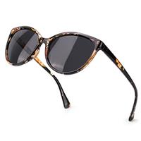 TJUTR Retro Polarised Sunglasses Womens Fashion Cat Eyees Ladies Anti-Glare Driving Shades with UV Protection