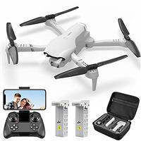 4DRC F10 Foldable Drone with Camera for Adults,1080P HD FPV Live Video, Altitude HoldHeadless Mode,3D Flips, Trajectory Flight, App Control,One Key Start, RC Quadcopter for kids with 2 Batteries