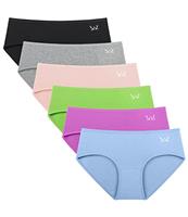Cholewy Womens Underwear Multipack - Soft and Stretchy Ladies Knickers Comfortable Cotton Pants for Women, Ideal for Daily Wear (Pack of 6)