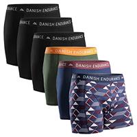 DANISH ENDURANCE Mens Boxers, Boxer Shorts Men, Cotton, Classic Fit Mens Underwear, with or without Fly, for Men, 6 Pack