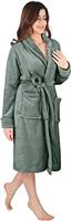 NY Threads Luxury Womens Dressing Gown Super Soft Fleece Bath Robe Cozy Shawl Collar Loungewear and Nightwear
