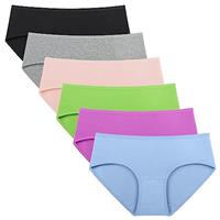 Benirap Womens Underwear Cotton Knickers Multipack, Ladies Panties Breathable Cotton Pants Comfy Hipster Briefs for Women (6 Packs)