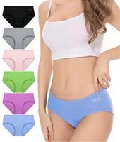 Benirap Womens Underwear Cotton Knickers Multipack, Ladies Panties Breathable Cotton Pants Comfy Hipster Briefs for Women (6 Packs)